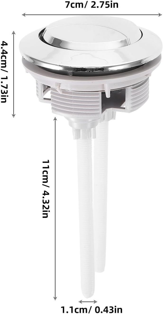 Zerodeko 3pcs Toilet Flush Button Replacement Dual Flush System Push Button for Toilet Tank, Large Size Bathroom Accessory Suitable for Home, Office, Hotel Use - Image 2
