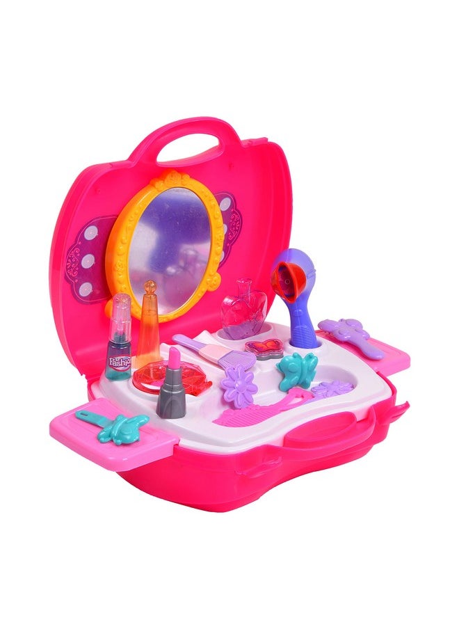 Smartcraft Girls Beauty Kit Toys - Bring Along Beauty Suitcase -Makeup Toy Set - 21 Pieces  - Image 3
