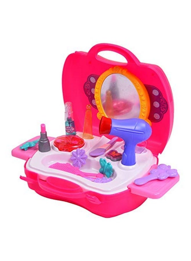 Smartcraft Girls Beauty Kit Toys - Bring Along Beauty Suitcase -Makeup Toy Set - 21 Pieces  - Image 5