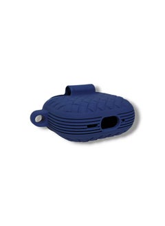Generic AirPods 4 Silicone Case with Stylish Ribbed Design - Navy  - Image 3