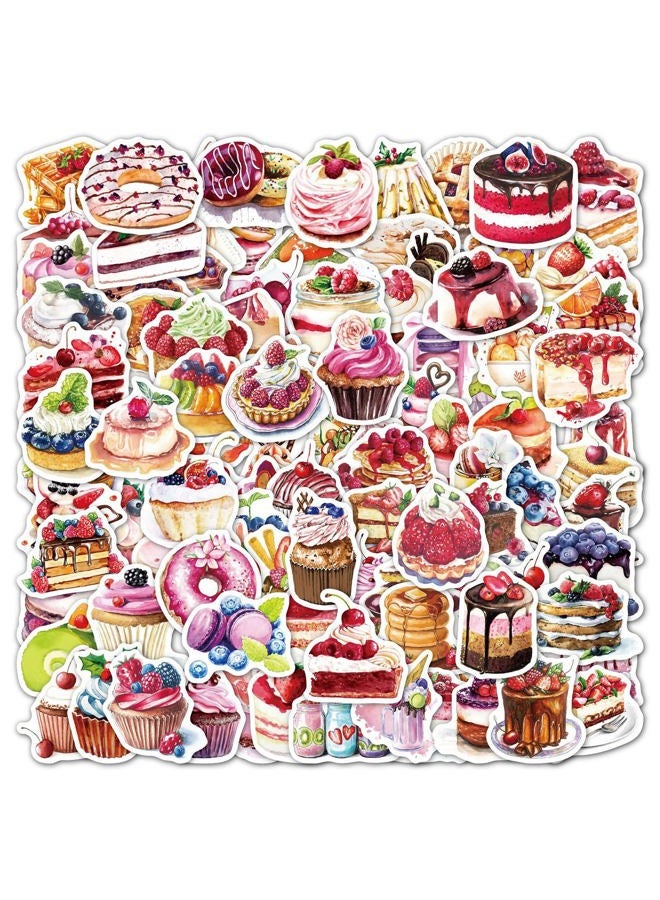 MAXLEAF Cake Theme Stickers - 100PCS Vintage Coffee Theme Waterproof Stickers for Decoration Planner Phone Case Scrapbook Coffee Journals Decoration - Image 2