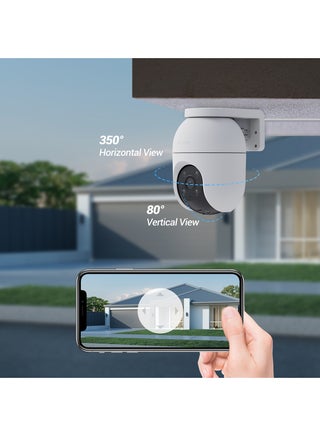 C8C Security Camera, 4MP 2K+ Outdoor WiFi Camera, CCTV Camera for Home with 360° Coverage, Human/Vehicle Shape Detection, Auto-Zoom Tracking, Color Night Vision, Weatherproof, Two-Way Talk - view 3