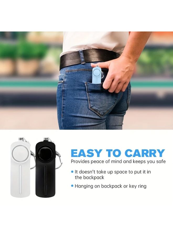 Purple Personal Safety Alarm For Women Elderly Self Defense Emergency AAA Battery Powered - Image 2