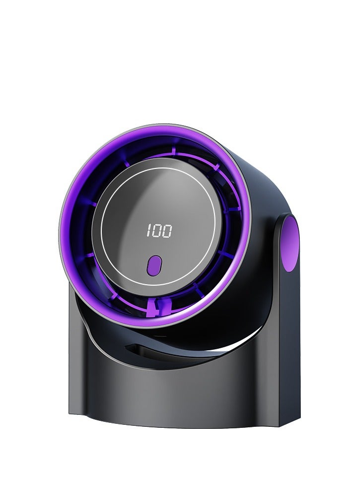 Table Fans, turbofan, Quiet Wall-Mounted Desk Fan, Digital Display Rechargeable USB Fan, 115°Tilt, 100 Speeds, Long Lasting Power, Portable Fan for Home Office Kitchen Travel Camping  - Image 1