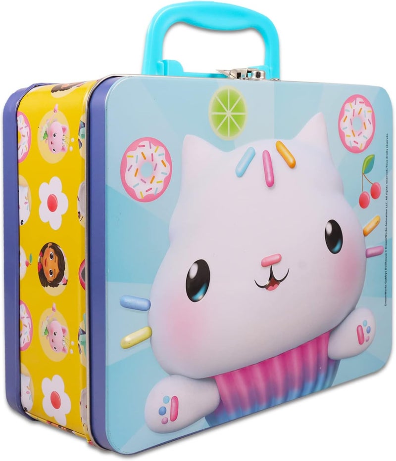 DreamWorks Gabbys Dollhouse Lunch Box  Puzzle Set  Tin Lunch Box 24Piece Puzzle Stickers Door Hanger - Image 2