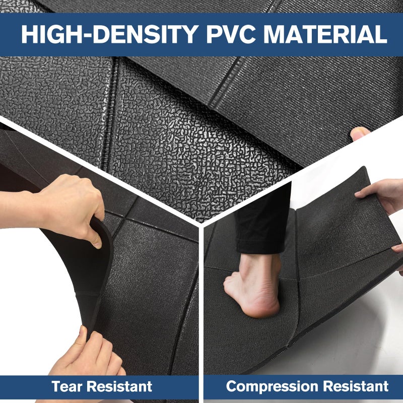 Wibeelee Washer Dryer Anti-Vibration Mat 62.9 * 29.5 Inches Foldable Rubber Mat for Washing Machine Dryer Waterproof Noise Reducing Pads Non-Slip Shockproof Mat for Floor Protection - Image 3