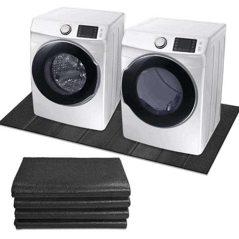 Wibeelee Washer Dryer Anti-Vibration Mat 62.9 * 29.5 Inches Foldable Rubber Mat for Washing Machine Dryer Waterproof Noise Reducing Pads Non-Slip Shockproof Mat for Floor Protection - Image 1