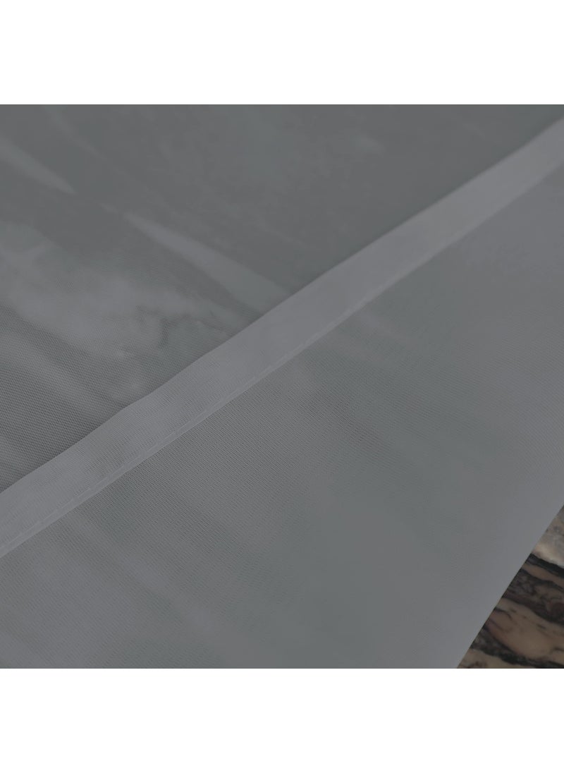 L&TEC Window Gray Sheer Curtains 145 Inches Long 2 Panels Sheer Curtain Basic Rod Pocket Panel for Bedroom Children Living Room Yard Kitchen (Gray  52"" W x 145"" L | 2 pcs)  - Image 4