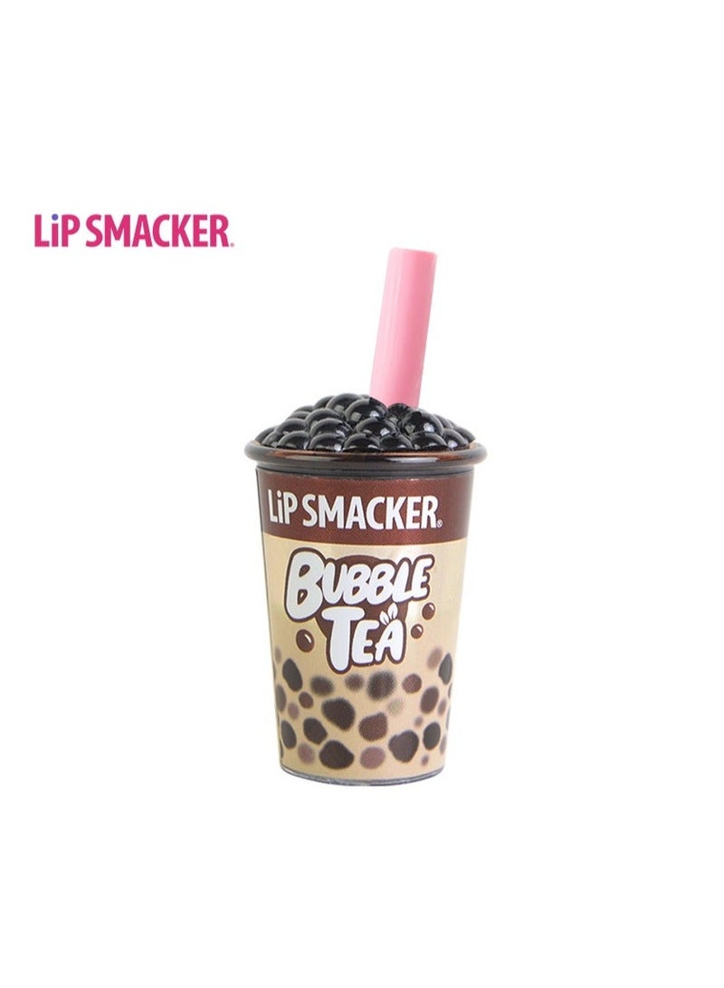 lip smacker diss co-branded pearl milk tea lip balm cartoon lip care moisturizing