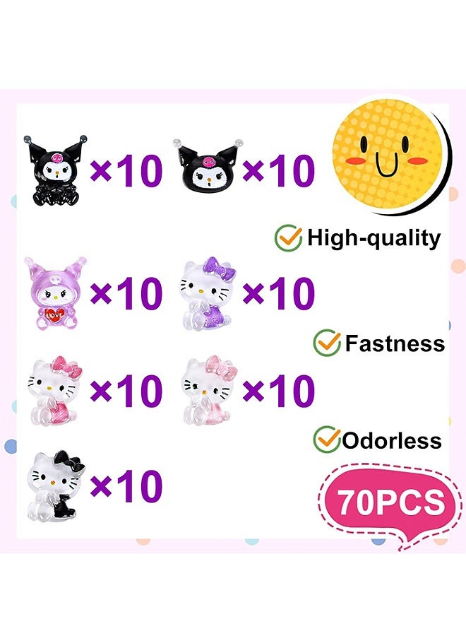 MXN 140 Pcs 3D Cute Cartoon Nail Charms - Nail Decoration Stickers - Flatback Charms Stickers for DIY Nail Decoration and Resin Crafts - Image 3