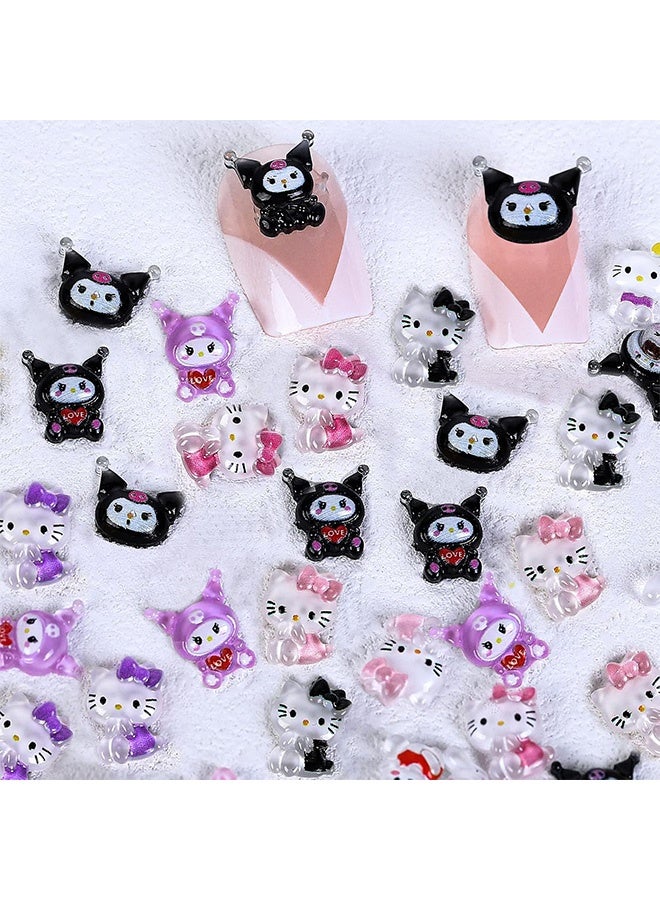 MXN 140 Pcs 3D Cute Cartoon Nail Charms - Nail Decoration Stickers - Flatback Charms Stickers for DIY Nail Decoration and Resin Crafts - Image 4