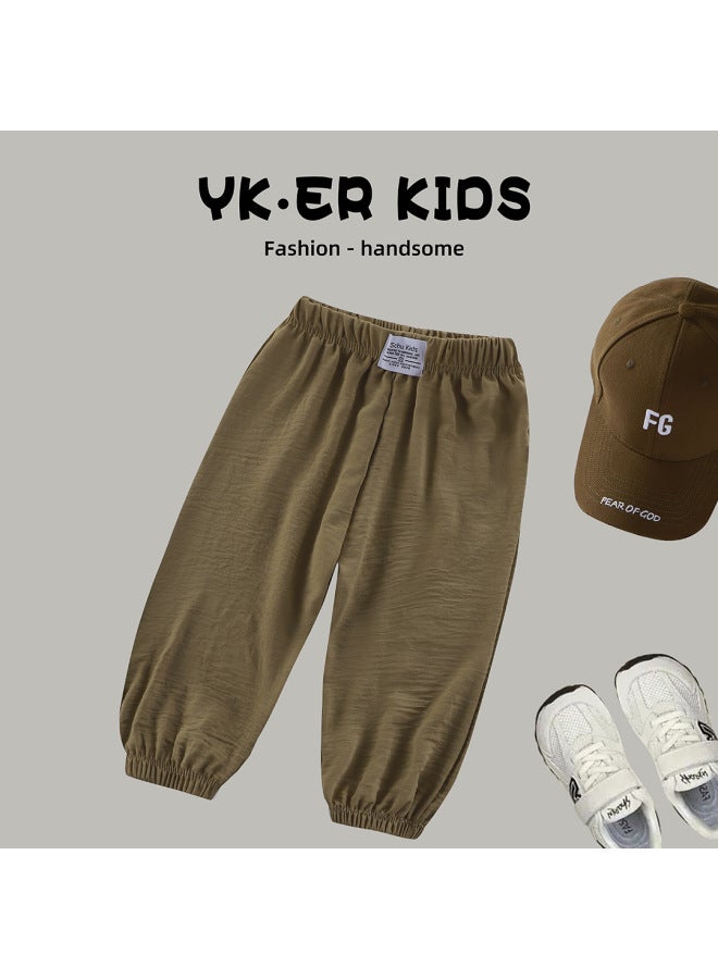 Anti-mosquito Pants Summer Children's Trousers Thin Boys And Girls Single Pants Wide Leg Pants Loose Pants Baby Outside
