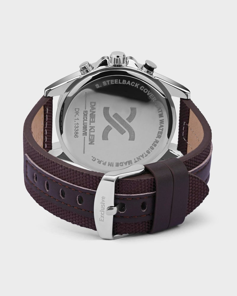 Daniel Klein Nylon Analogue Black Dial Men's Watch-DK.1.13386-5 - Image 5
