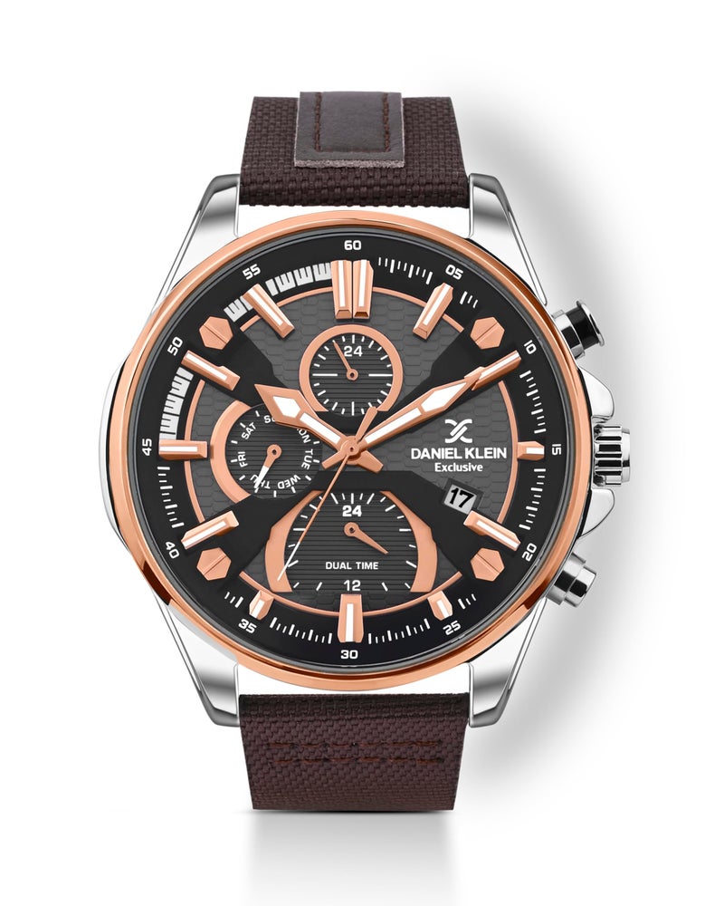 Daniel Klein Nylon Analogue Black Dial Men's Watch-DK.1.13386-5 - Image 1