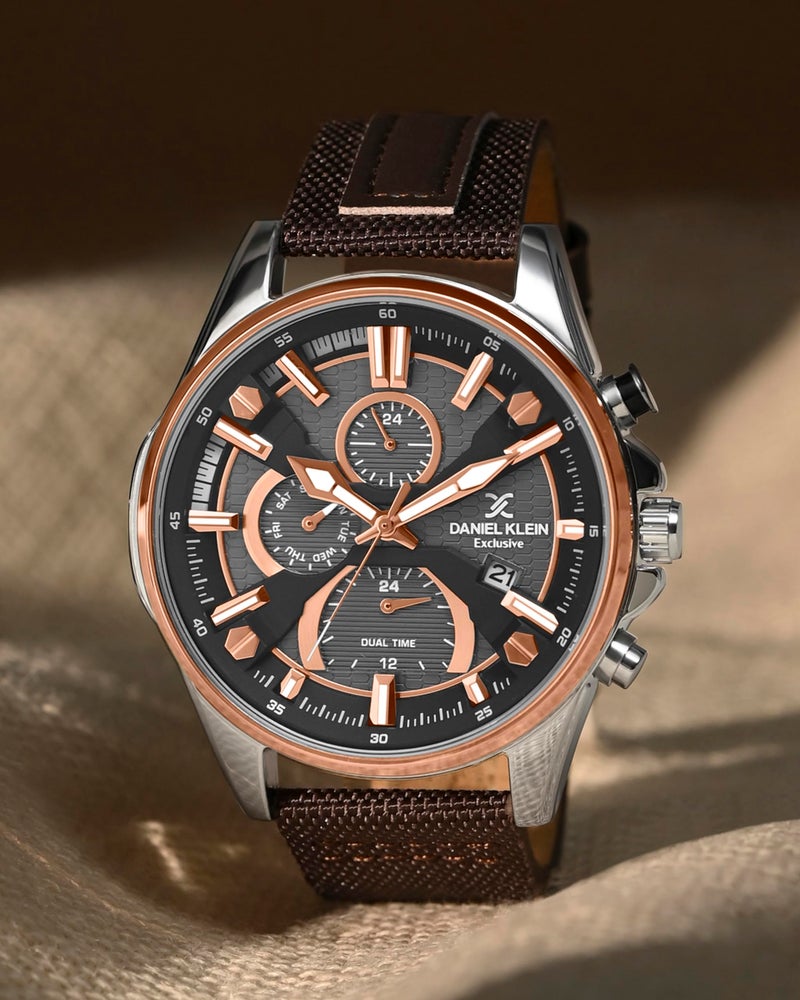 Daniel Klein Nylon Analogue Black Dial Men's Watch-DK.1.13386-5 - Image 2