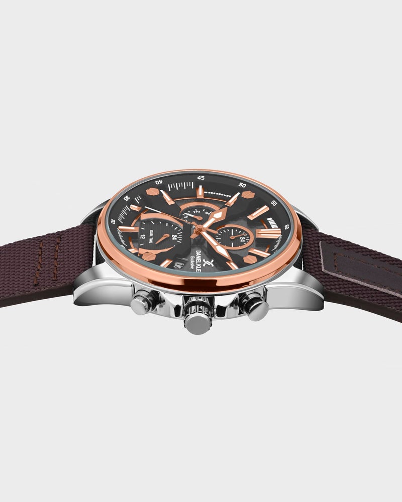 Daniel Klein Nylon Analogue Black Dial Men's Watch-DK.1.13386-5 - Image 4
