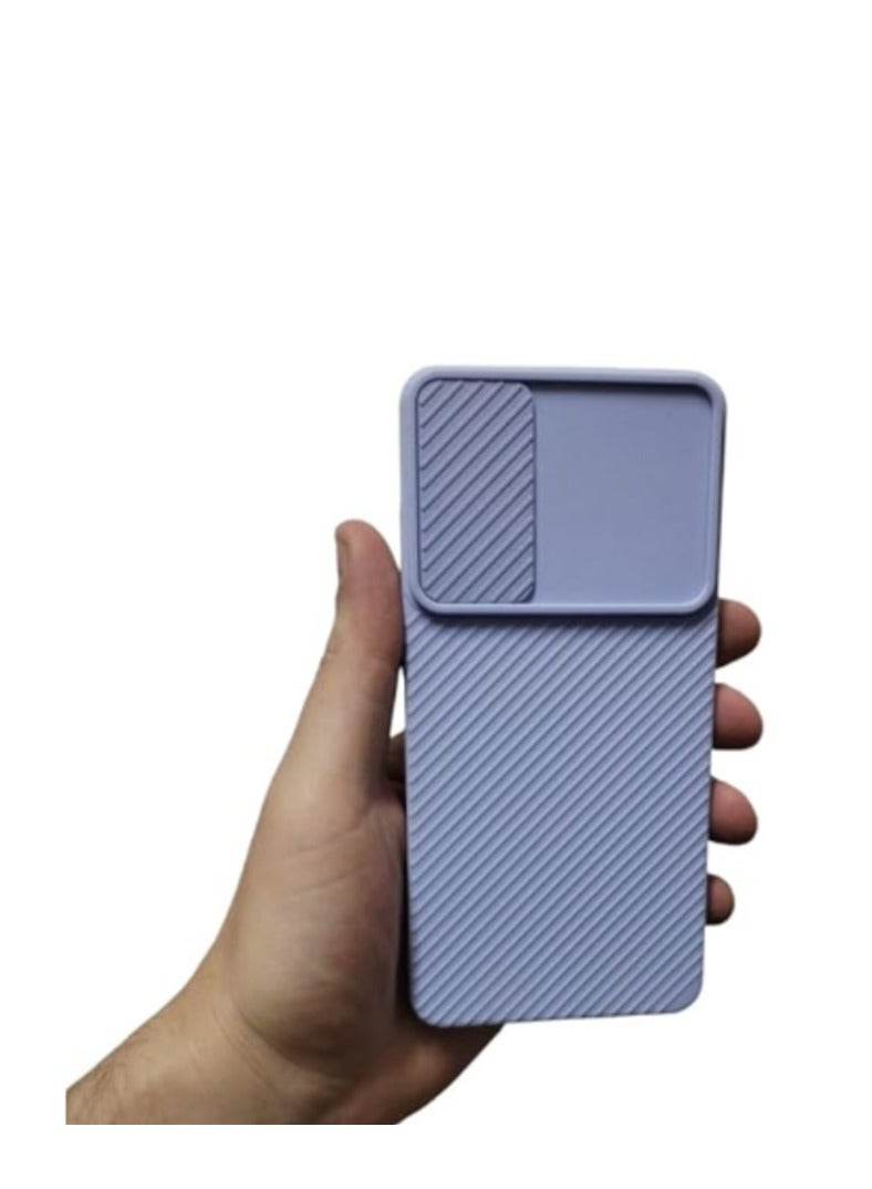 Silicone Back Cover With Camera Shield For Samsung Galaxy A52 - Lavender