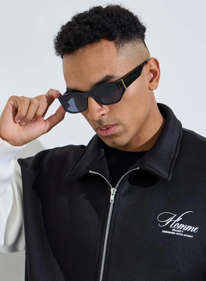 ستايلي Black Rectangle Sunglasses