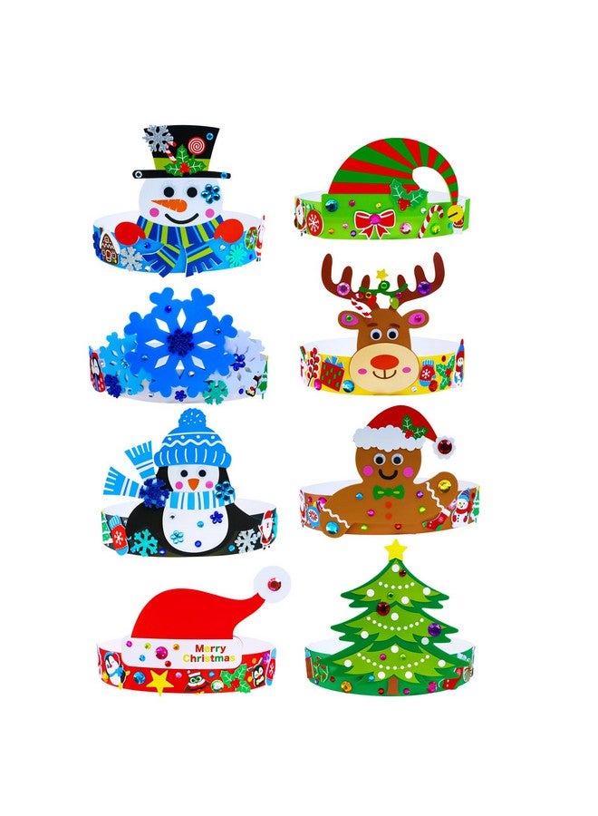 Winlyn 24 Sets Christmas Craft Kits Winter Crafts Diy Christmas Headbands Craft Kits Snowflake Christmas Tree Foam Stickers Arts And Crafts For Kids Holiday Home Classroom Art Activities Party Favors - Image 1