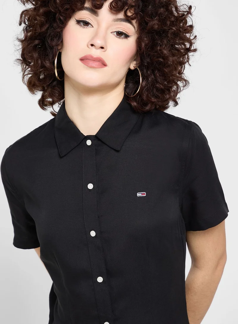 TOMMY JEANS Button Detail Shirt Dress