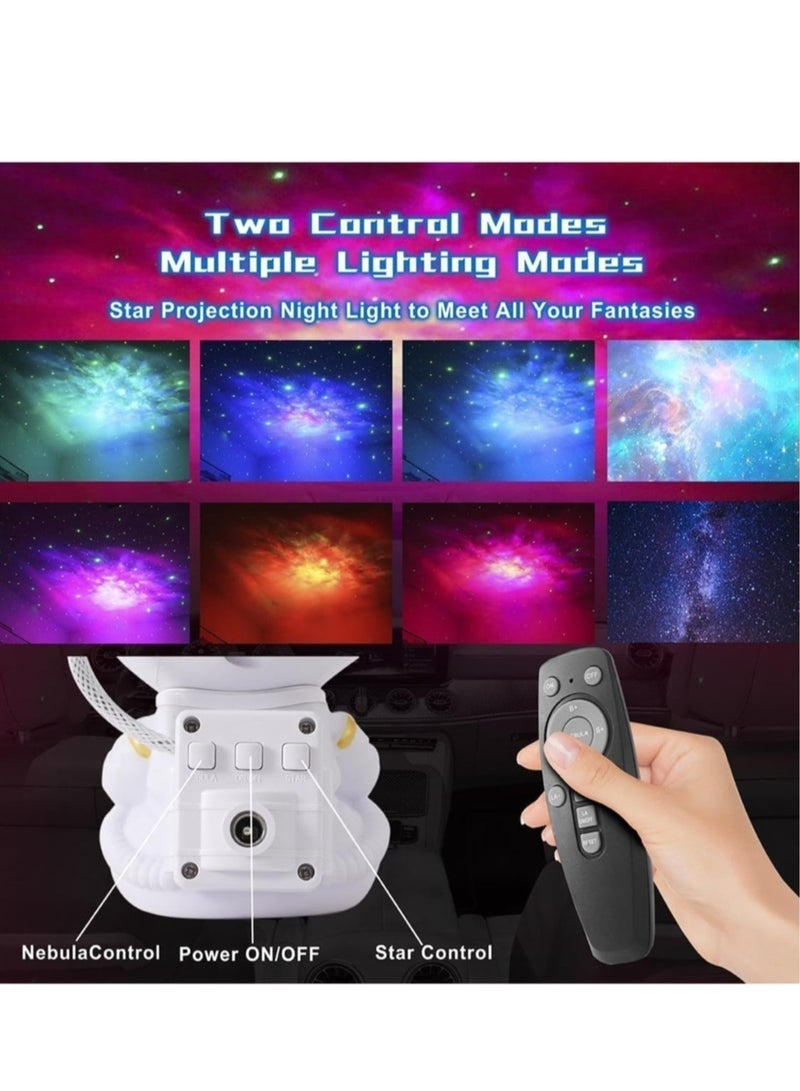 Star Projector Night Light with Timer, Remote Control and 360°Adjustable Design, Astronaut Nebula Galaxy Night Light Projector for Children Adults Baby Bedroom, Party Room and Game Room - Image 3