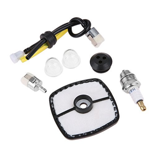 Hicello SRM 225 Tune Up Kit - Air Filter, Fuel Line Kit, Spark Plug & Primer Bulbs Replacement for Echo ES-250 PB-250 PB-250LN GT-200 GT-225 PAS-225 PE-200 PPF-210 PPF-211 SHC-225 SRM Series Trimmer & Blower - Image 2