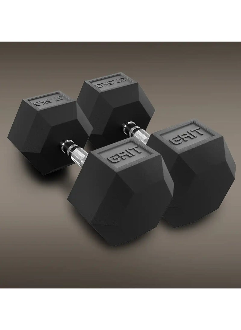 GRIT GRIT Hex Dumbbells - 37.5 kg Pair  - Image 1