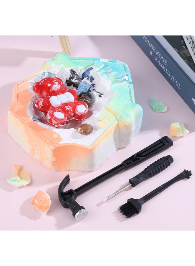 Children's Archaeological Treasure Digging Toys Educational Digging Archaeological Gems Handmade Creative Stall Diy Toys For Boys And Girls-Color:Sanrio Girl - Image 5