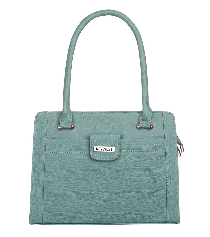 Keywest Women's Britney Satchel Tote Handbag for Women | Ladies purse | Stylish Shoulder Bag | Gift For Woman | Grey - Image 2