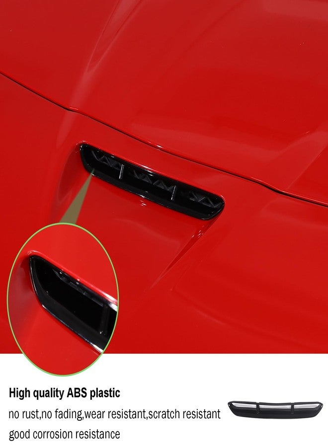 PIUGILH غطاء فتحة تهوية غطاء المحرك الأمامي من PIUGILH متوافق مع كورفيت C6 Z06 ZR1 2005-2013، غطاء فتحة تهوية غطاء المحرك (أسود لامع) - Image 5