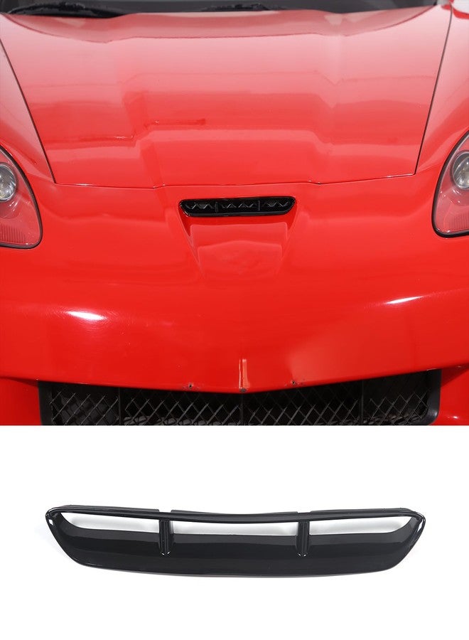 PIUGILH غطاء فتحة تهوية غطاء المحرك الأمامي من PIUGILH متوافق مع كورفيت C6 Z06 ZR1 2005-2013، غطاء فتحة تهوية غطاء المحرك (أسود لامع) - Image 1