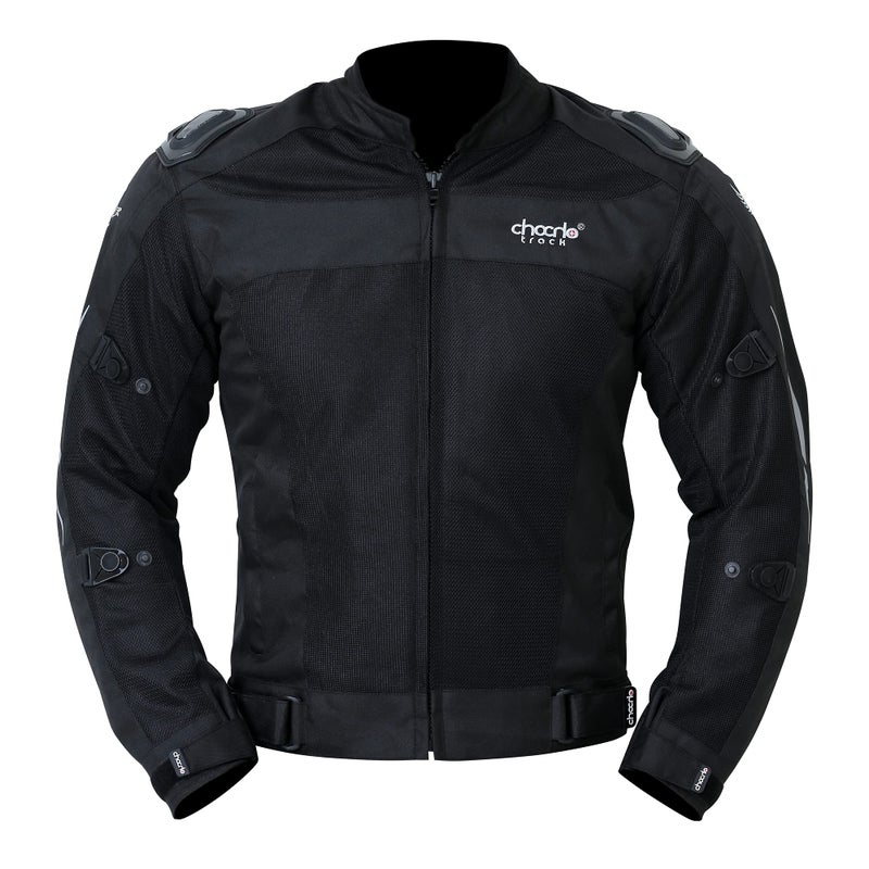ChoCho Track Chocho Mesh Motorcycle Jacket for Men Summer Motorbike Riding Jacket with Armor Racing Protection Jacket (XX-Large, Black) - Image 2