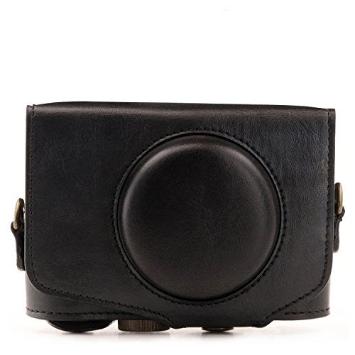 MegaGear MG1173 Canon PowerShot SX740 HS SX730 HS Ever Ready Leather Camera Case with Strap Black - Image 3