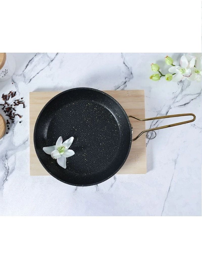 Homemaker - 9-Piece Granitec Cookware Set - Tempered Glass Lids - 3 Deep Pots - 1 Low Pot - 1  Frypan - Non-Stick Surface - PFOA Free - Black & Gold - Image 1