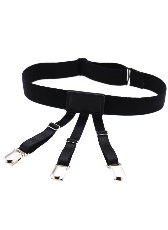 Adjustable Mens Shirt Stays Elastic Shirt Garters Holder Straps with Non-slip Locking Clamps - Image 2