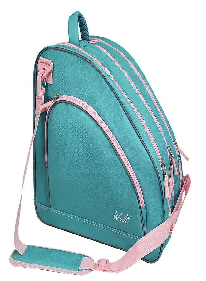 WOLT Ice Skate Bag - Roller Skate Bags, Inline Skate Bag with Adjustable Shoulder Strap for Both Youth and Adults.Mint Green - Image 1