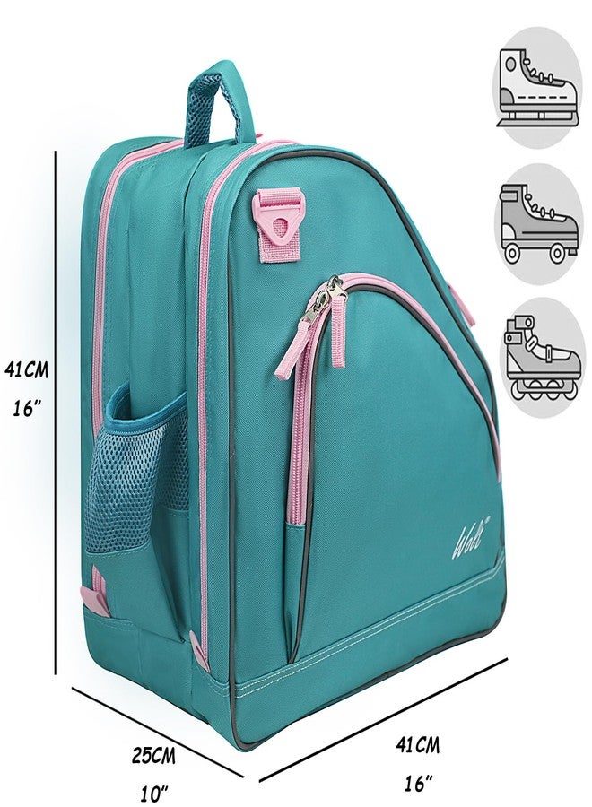 WOLT Ice Skate Bag - Roller Skate Bags, Inline Skate Bag with Adjustable Shoulder Strap for Both Youth and Adults.Mint Green - Image 4