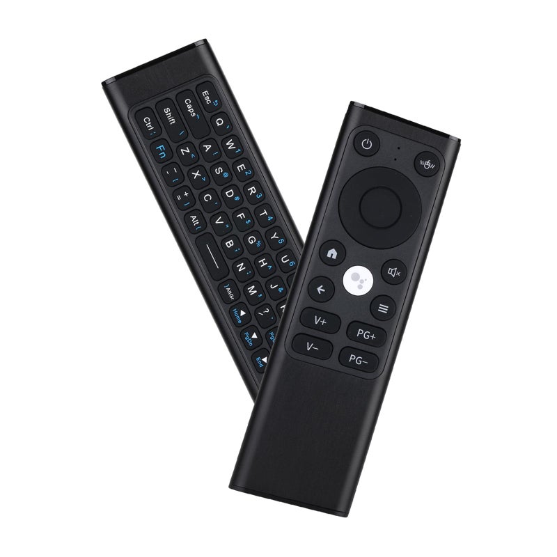iPazzPort Mini Bluetooth Keyboard with Gyroscopic Air Mouse - Universal PC Remote for Nvidia Shield/Smart TV/Laptop, IR Learning, Rechargeable Aluminum Alloy, Type-C, 30ft Range - Image 1