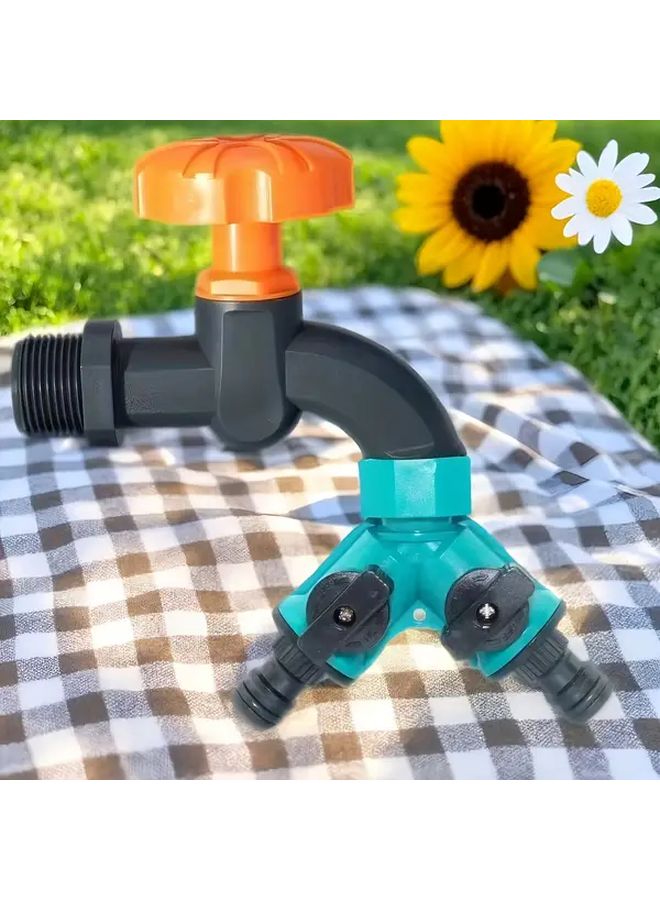 1 2 Inch Heavy Duty Rain Barrel Ball Valve with Stainless Steel Filter Spigot Sillcock A - Image 1