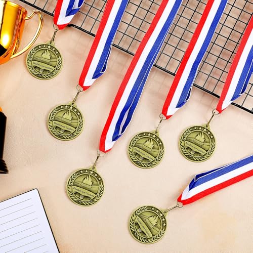 Loetere 24 pcs Reading Award Medals with Neck Ribbons Metal Trophy Award Prize Gift Readers are Leaders Medals - Image 4