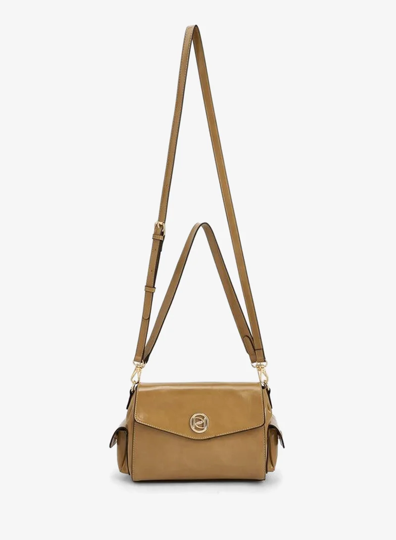 Paprika Solid Shoulder Bag With Detachable Strap