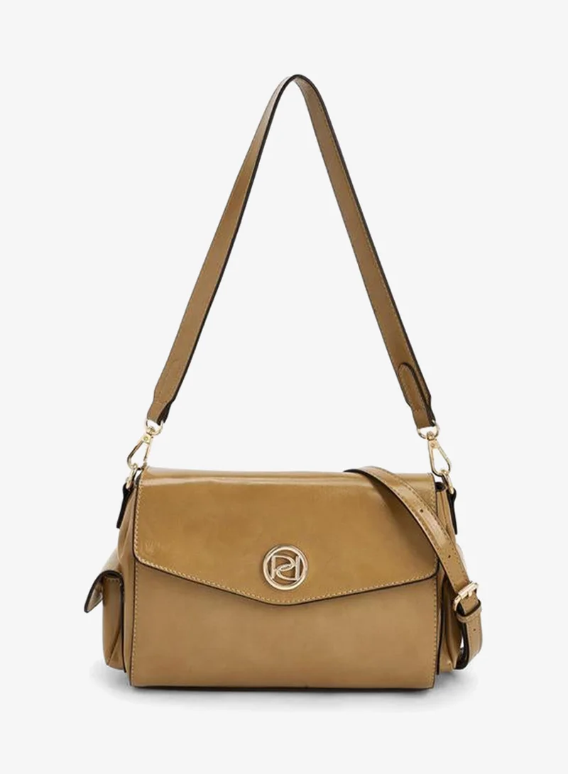 Paprika Solid Shoulder Bag With Detachable Strap