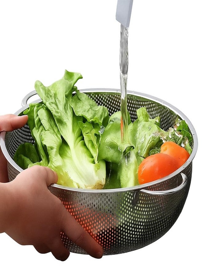 Japak Stainless Steel Drain Basket – Round 30 x 20 x 8 cm Mesh Colander for Kitchen Sink, Fruits & Vegetable Washer, Dish Drying Stand - Image 1