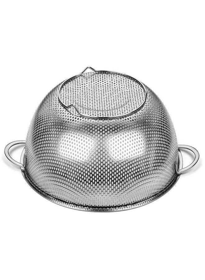 Japak Stainless Steel Drain Basket – Round 30 x 20 x 8 cm Mesh Colander for Kitchen Sink, Fruits & Vegetable Washer, Dish Drying Stand - Image 5