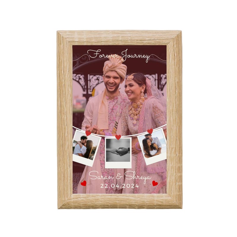 YOUR GIFT STUDIO Personalized Couple Photo Frame Customized Couple Gift Poto Frame for Wife and Husband Personalized Gift for Anniversaries and Weddings - Image 1