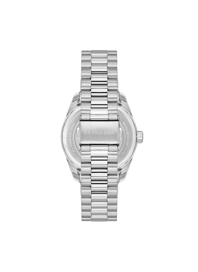 U.S. Polo Assn. Fundamental 41mm Men's Watch with Blue Dial & Stainless Steel Bracelet  - Image 3