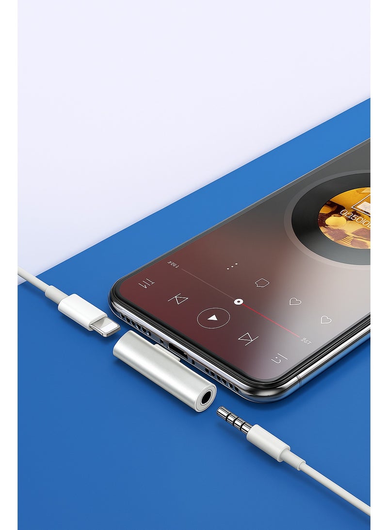 Lightning to 3.5mm Adapter (2-in-1) – MFI Certified Dongle Charging Cord Splitter for iPhone 14 13 12 11 Pro Max X SE 7 8 Plus Mini – Audio Headphone Jack Cable + Power Charging Support - Image 4