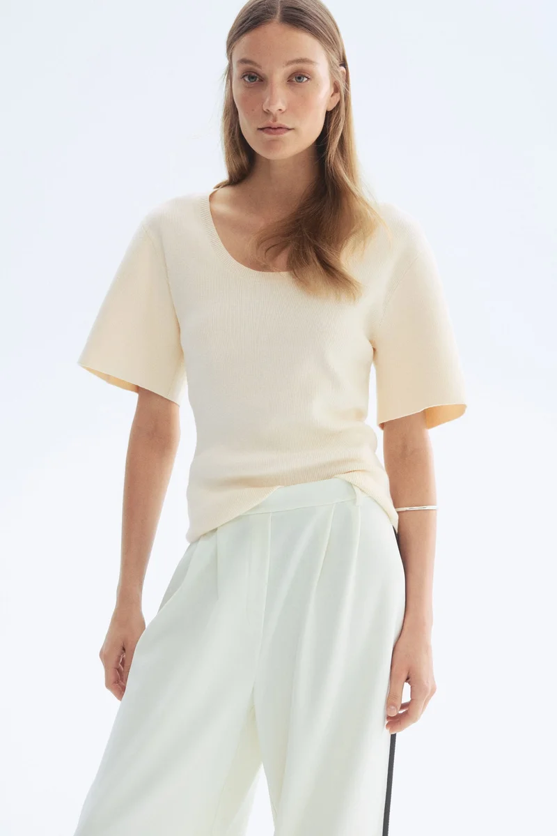 H&M Fine-knit T-shirt