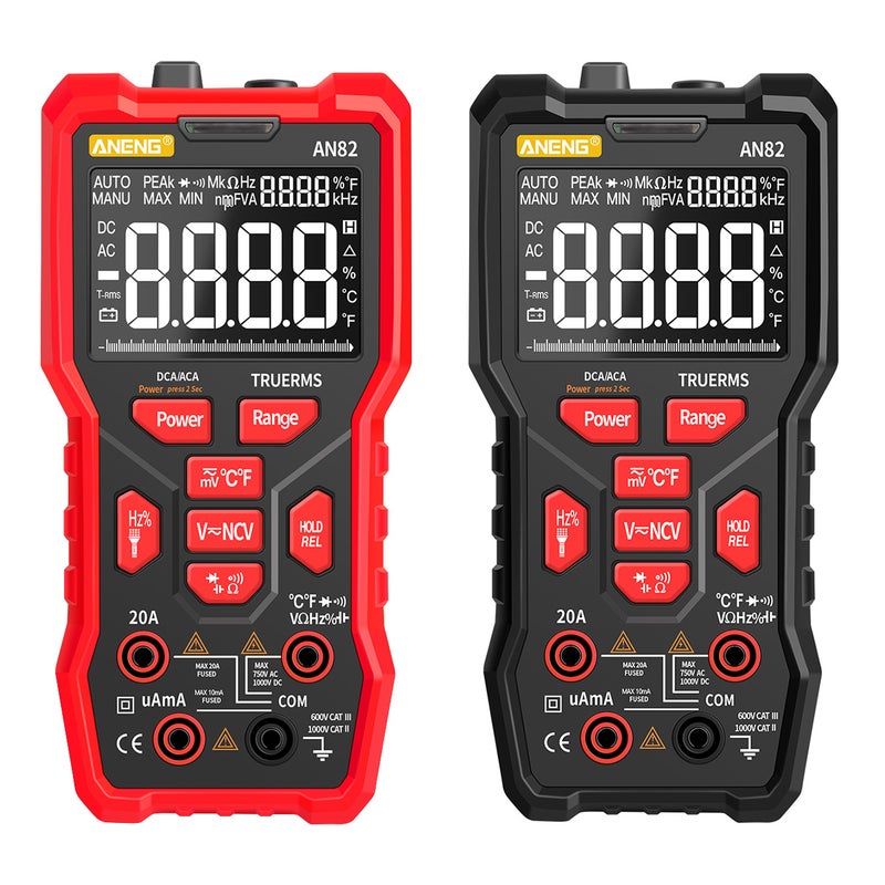 ANENG AN82 9999 Counts VA Screen Automatic High Precision Digital Multimeter TRMS NCV Universal Meter Multiple Tester for AC/DC Current AC/DC Voltage and Temperature Frequency Resistance Capacity Duty Cycle Diode On-off Test with Torch - Image 2