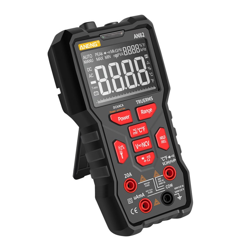ANENG AN82 9999 Counts VA Screen Automatic High Precision Digital Multimeter TRMS NCV Universal Meter Multiple Tester for AC/DC Current AC/DC Voltage and Temperature Frequency Resistance Capacity Duty Cycle Diode On-off Test with Torch - Image 5